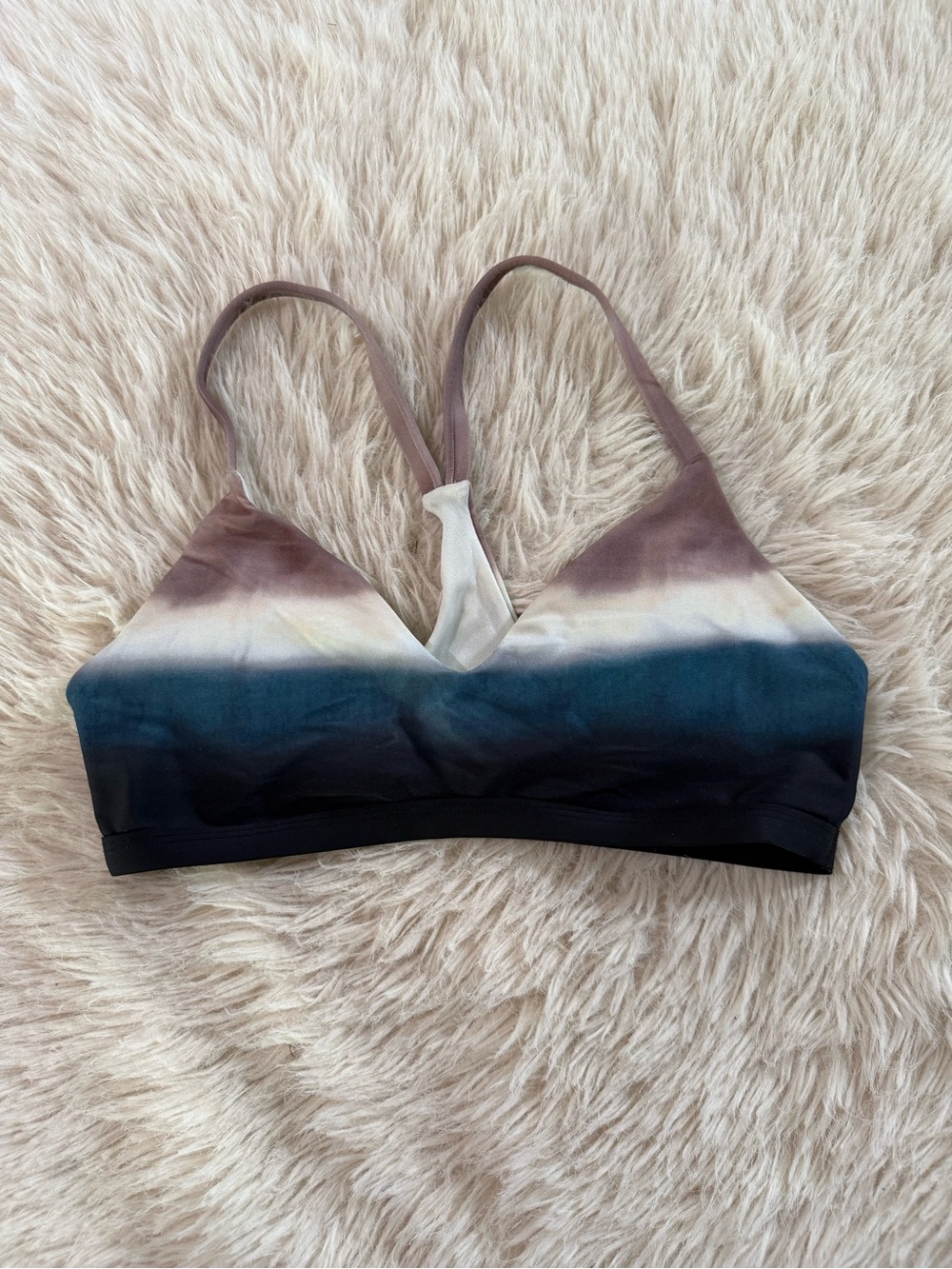 Sky Two-Tone Bralette in Cream and Black